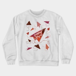 RED PAPER AIRPLANES | SEE YOU IN THE FUNNY PAPERS Crewneck Sweatshirt